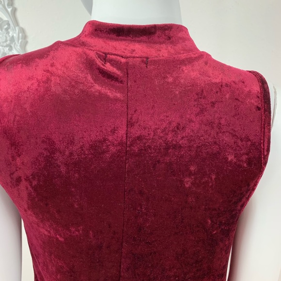 Maroon Velvet Dress Tunic - Picture 5 of 7